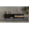 Mueble TV cama meble INSERTO 3D1W 190x40x62 cm negro con LED