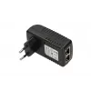 Fuente de alimentación PoE Extralink POE-24-12W 24V 0,5A 12W conector macho de pared para interior, negro