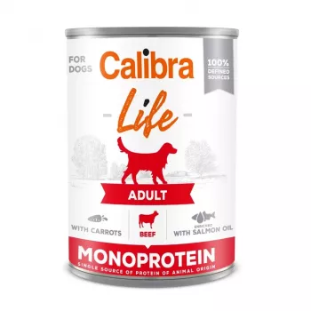 CALIBRA Adult ternera con zanahorias - Comida húmeda para perros - 400g