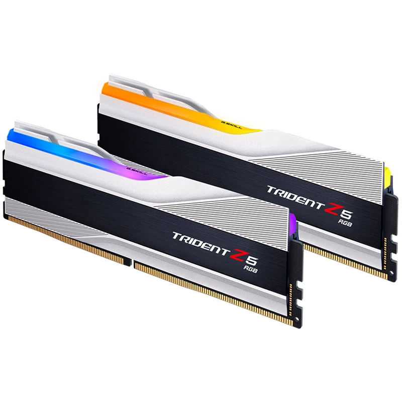DIMM 64 GB DDR5-6000 (2x 32 GB) Dual-Kit, memoria plateada, F5-6000J3238G32GX2-TZ5RS, Trident Z5 RGB, INTEL XMP