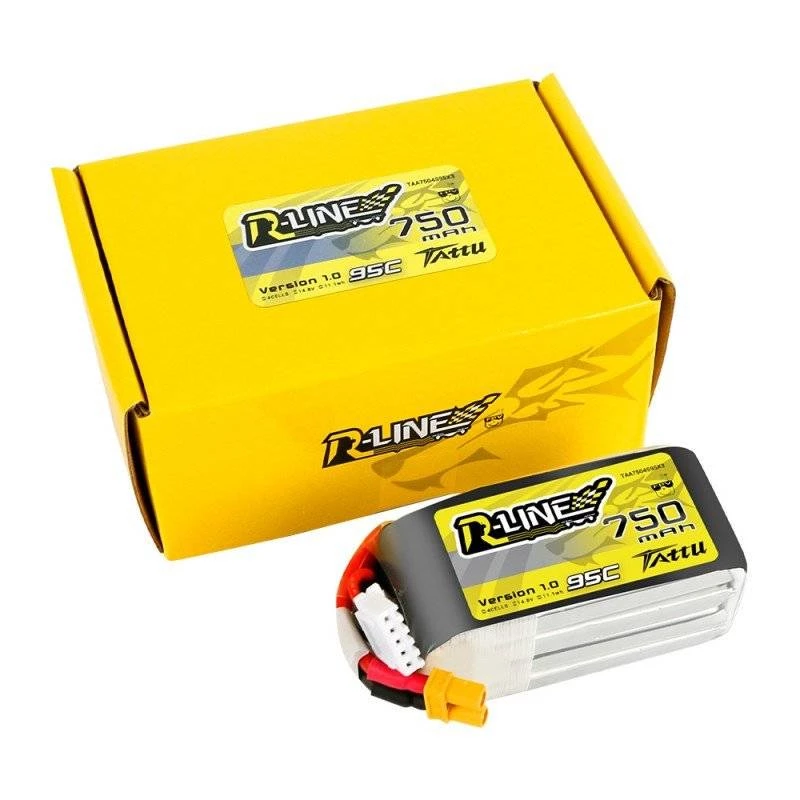 Batería Tattu R-Line 750mAh 14.8V 95C 4S1P JST-XHR