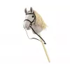 Caballo de palo de peluche Milly Mally 6626 Gris claro – peluche milly mally, caballo de palo para montar