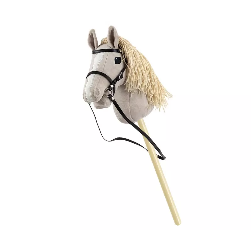 Caballo de palo de peluche Milly Mally 6626 Gris claro – peluche milly mally, caballo de palo para montar