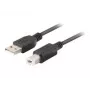 Cable USB-A a USB-B LANBERG CA-USBA-15CU-0018-BK, 1,8 m, negro