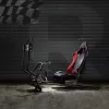 Silla gaming NanoRS RS160, soporte para simulador de carreras 3 en 1, para PC, consolas, jugadores, tapizado de cuero sintético, soporte de volante, soporte de TV hasta 50 inch, VESA máx. 400x400