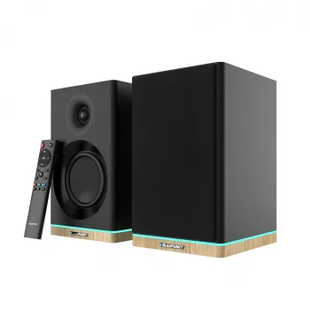 Blaupunkt BS60BK Altavoces de estantería LED, Bluetooth, HDMI ARC, negro