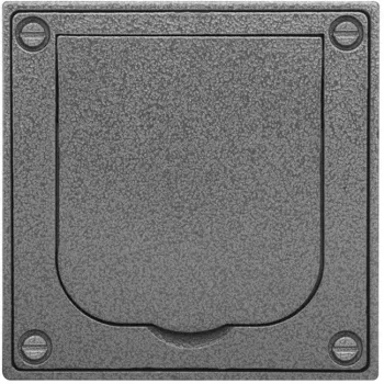 BUSCH JAEGER caja empotrable de plástico con tapa abatible UPhammerschlag gris 1705 U-101