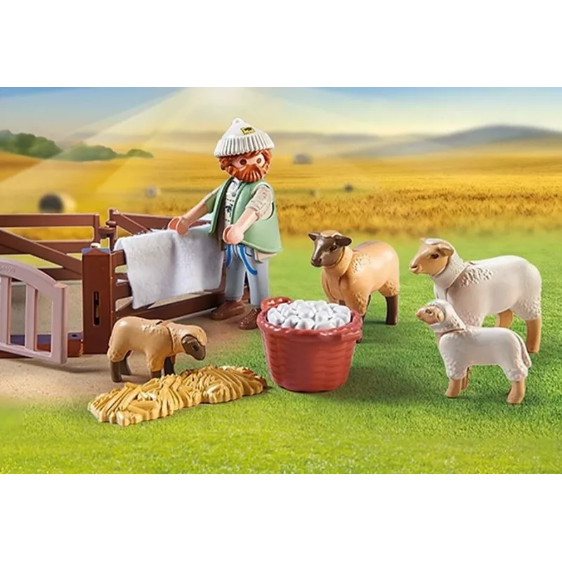 Juego de simulación de pastor con ovejas Playmobil