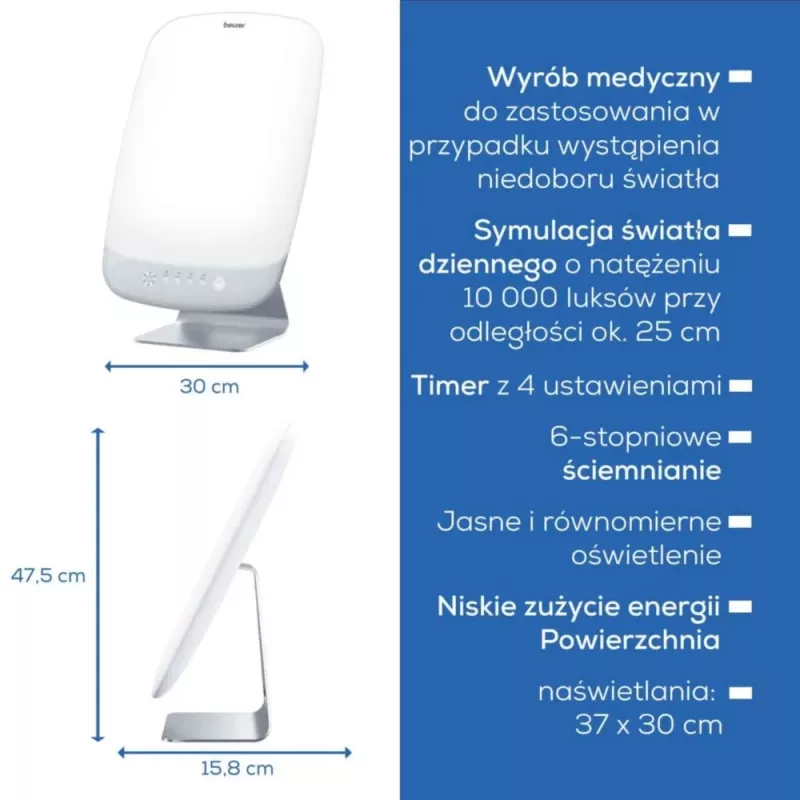 Lámpara de fototerapia Beurer TL95 (modelo 60844) LED 10.000 lux