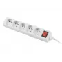 Alargador eléctrico Lanberg PS1-05E-0300-W 3m 5 tomas de CA interior/exterior blanco