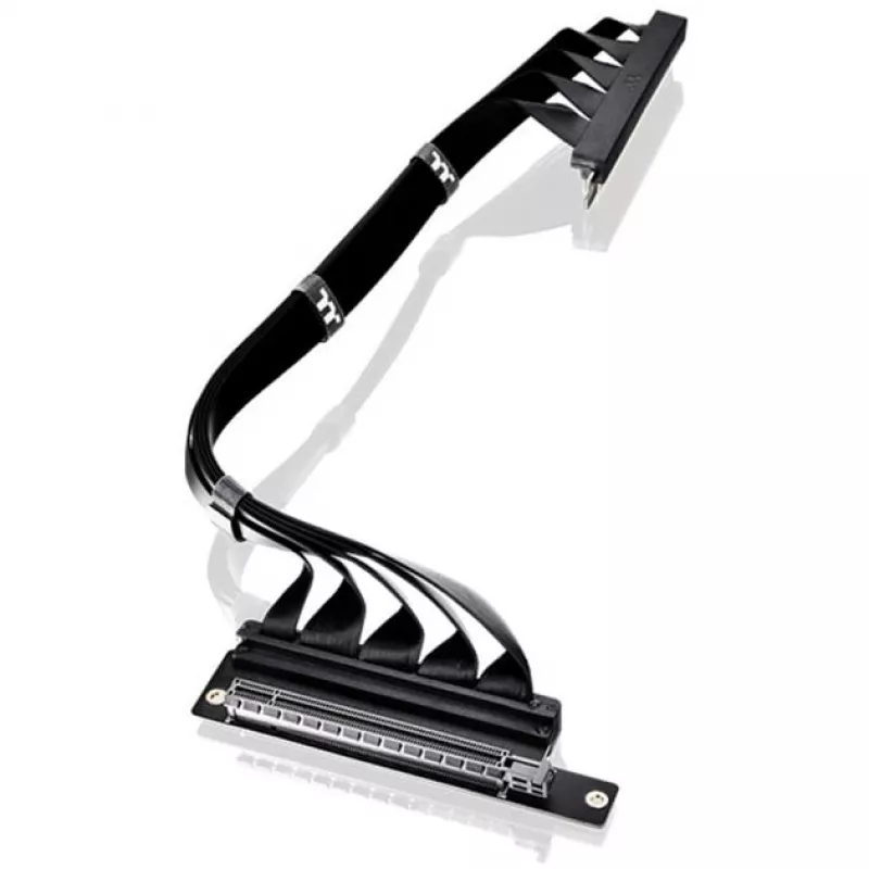 Thermaltake cable riser PCI-E 4.0 doble de 90 grados, 40 cm, negro