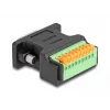 Adaptador DeLOCK D-Sub 9 macho a regleta de bornes con botón a presión