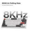 Teclado mecánico Keychron Q1 Ultra 8K — formato 75%, USB + RF inalámbrico + Bluetooth, RGB LED, negro