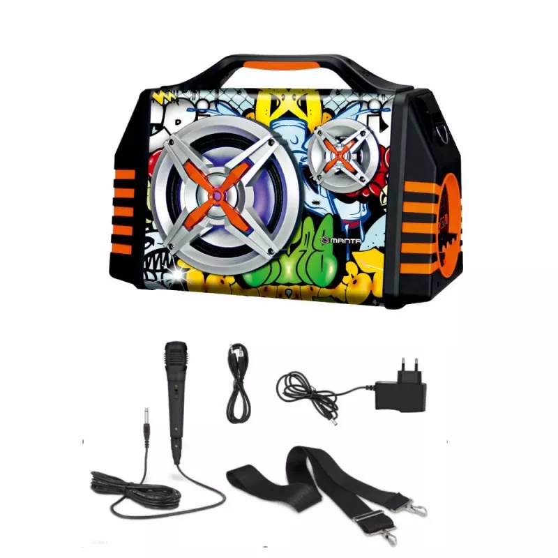 Altavoz portátil Manta SPK1005PRO Helios 2, negro