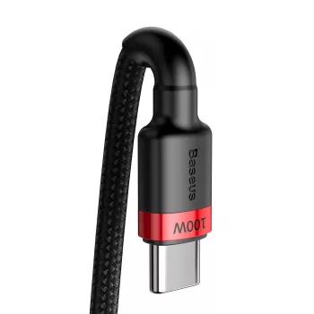 Baseus Cafule PD2.0 100W cable USB a Type-C de carga rápida (20V 5A) 2m rojo+negro
