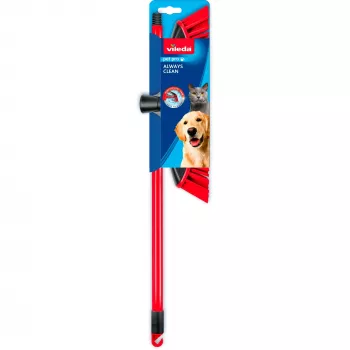 Escoba VILEDA Pet Pro ALWAYS CLEAN con mango rojo ergonómico, diseño ligero