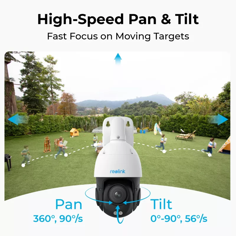 Reolink P840 cámara IP bullet 4K PoE de 8 MP, 3840x2160, zoom óptico 5x, H.265, microSD hasta 256 GB, visión nocturna de 60 m, blanca