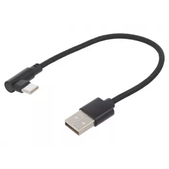 Cable USB 2.0 a USB-C en ángulo / CC-USB2-AMCML-0,2M GEMBIRD