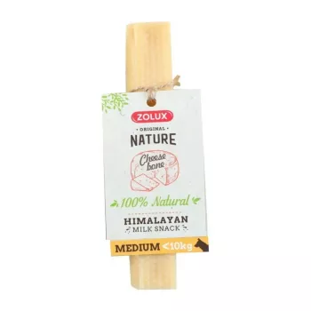 Mordedor natural duro para perros ZOLUX Himalayan cheese M 57 g — con aroma a queso, tamaño mediano, envase individual para perros pequeños adultos