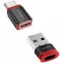 Adaptador de interfaz 4smarts 541615 – USB Type-A (host) a USB Type-C (salida), negro, conector macho a conector hembra, recto, pack de 2