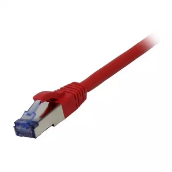 Cable de red RJ45 - CAT6A 500 MHz - 0,25 m - rojo - S-STP (S/FTP) - AWG26 - LSZH - Synergy 21
