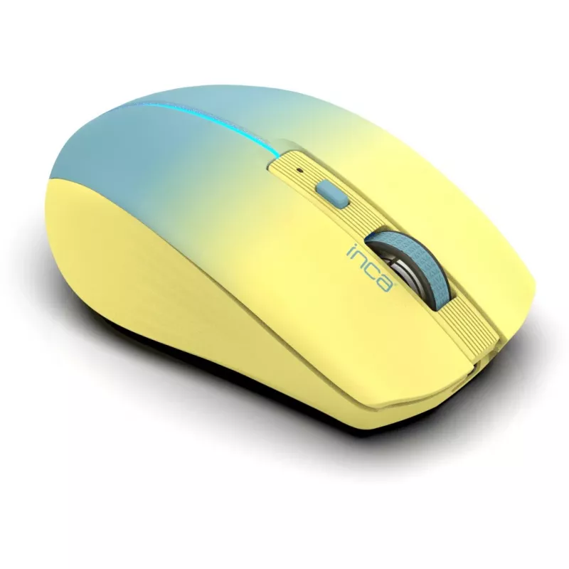 Cian Technology GmbH INCA ratón IWM-511RS Bluetooth+inalámbrico RGB color base amarillo