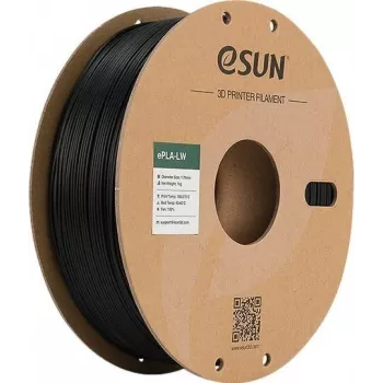 PLA LW 1,75mm NEGRO 1kg ESUN 3D FILAMENT (PLA-LW175B1P1)