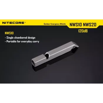 Silbato outdoor EMERGENCY/120DB NWS10 Nitecore