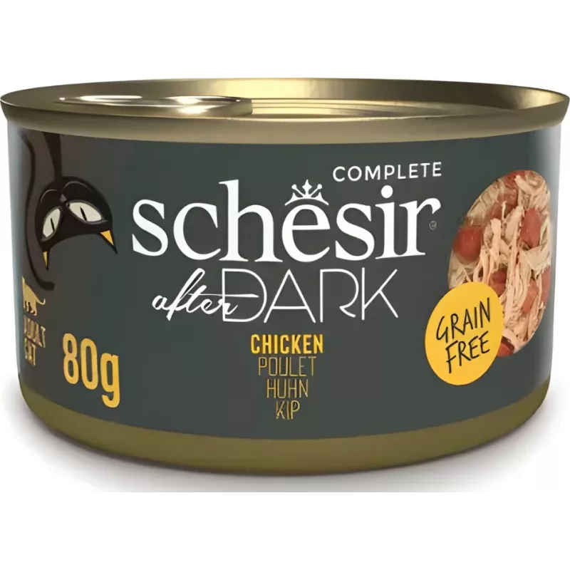 Comida húmeda Agras Pet Foods Schesir 80 g — pollo, sin cereales, adulto, todas las razas