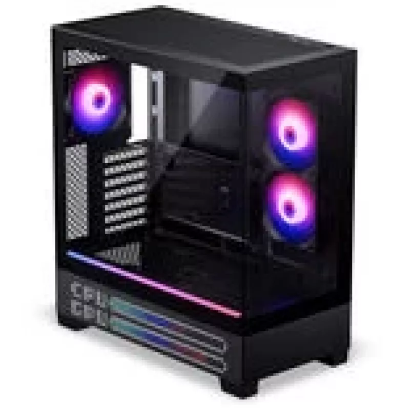 Caja de PC PHANTEKS XT View Matrix, torre Midi, E-ATX, cristal templado, Matrix LED - negra (PH-XT523VM1_DBK01)