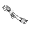 Cable USB Tracer TRAKBK46928 1m USB A Micro-USB B negro plata
