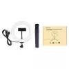 Soporte de trípode Puluz con anillo LED de 20 cm Vlogging PKT3073B