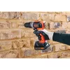 Taladro percutor atornillador de batería BCKSB02, 18 voltios (naranja/negro, batería de litio 1,5 Ah, caja de almacenamiento, set de accesorios de 62 piezas)