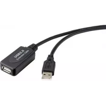 Cable USB Renkforce RF-4535084 10 m USB 2.0 USB A negro (RF-4535084)