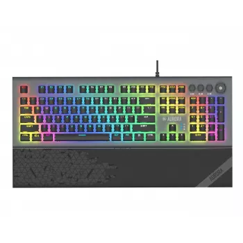 iBox Aurora K-5 Teclado USB QWERTY Plata