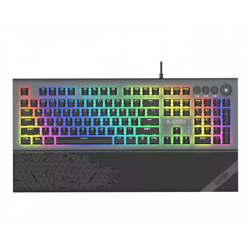 iBox Aurora K-5 Teclado USB QWERTY Plata