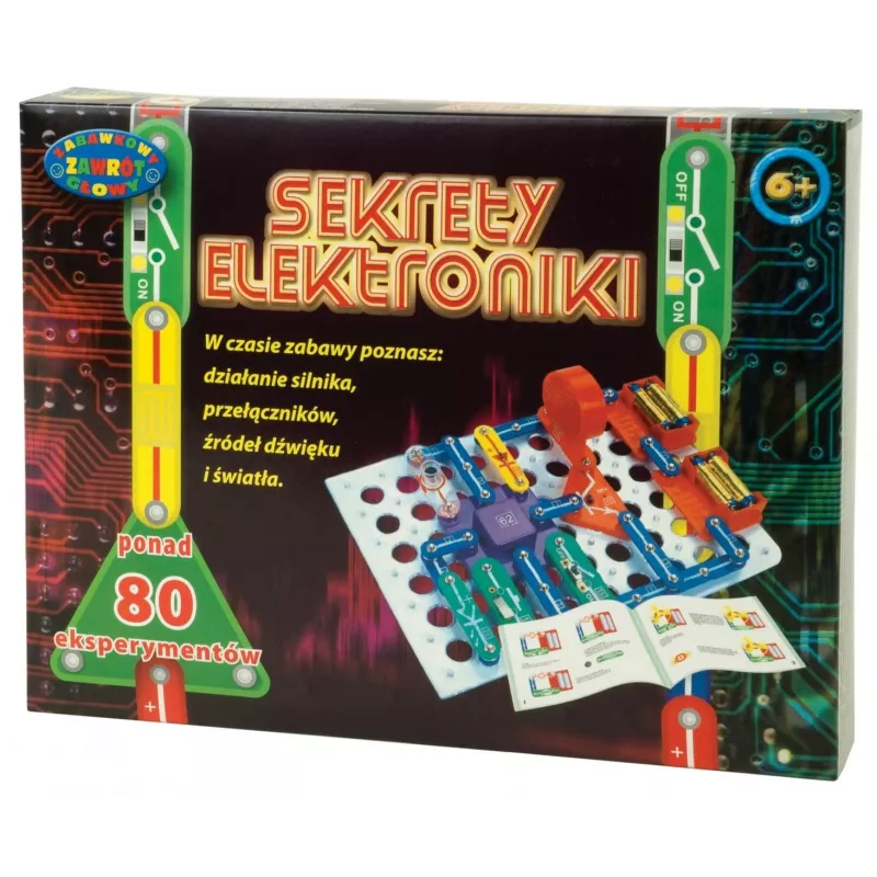 Kit de electrónica educativa Dromader Sekrety Elektroniki — 80 experimentos