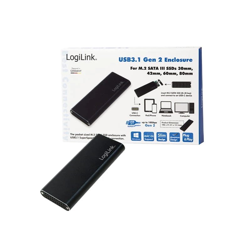 Carcasa para SSD LogiLink UA0314 negra M.2