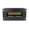 Delock 67320 Regleta de interruptores automáticos de 10" con cubierta y carril DIN, 3U, metal, negro