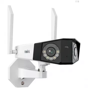 Reolink Duo Series W730 - Cámara Wi-Fi exterior 4K, doble objetivo, visión panorámica de 180°, detección de personas/vehículos/animales