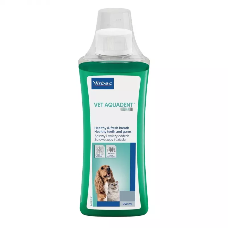 Solución de higiene bucal VIRBAC VET AQUADENT 250 ml para mascotas