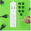 Regleta inteligente WiFi Tellur con 3 tomas AC y 4 puertos USB (4A)
