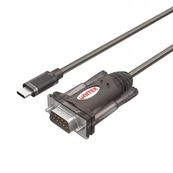 Cable serie Unitek Y-1105K — 1,5 m negro, conector macho DB-9 a conector macho DB-9