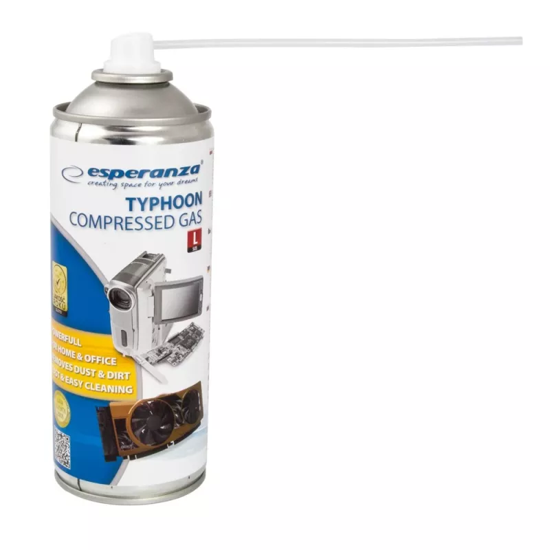 Aire comprimido ESPERANZA ES103 400 ml, azul/blanco, no deja arañazos