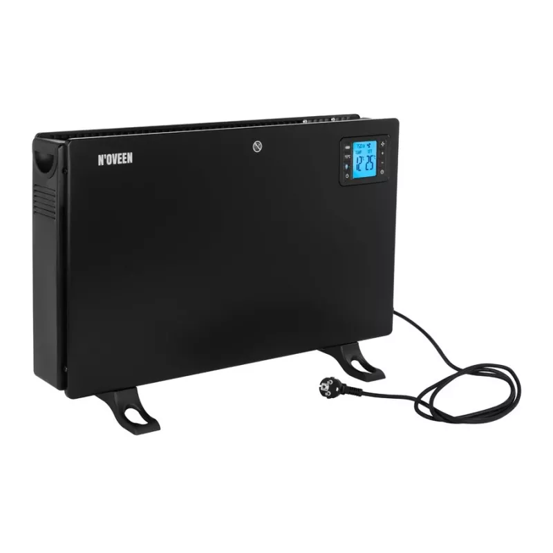 Calefactor de convección eléctrico NOVEEN CH7100 — 2000 W, 3 niveles de potencia, LCD, temporizador, mando a distancia, negro