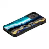 Funda protectora iKins para Apple iPhone 12 mini — patrón de ágata morada
