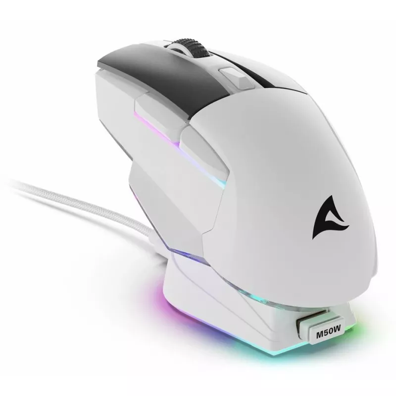 Ratón Sharkoon SGM50W gaming para diestros RF inalámbrico + USB Type-A óptico 6400 DPI