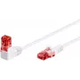 Cable de red CAT 6 Goobay 1x en ángulo 90°, U/UTP, blanco, 1 m - lengüeta de retención arriba, mezcla de cobre CCA (51522)
