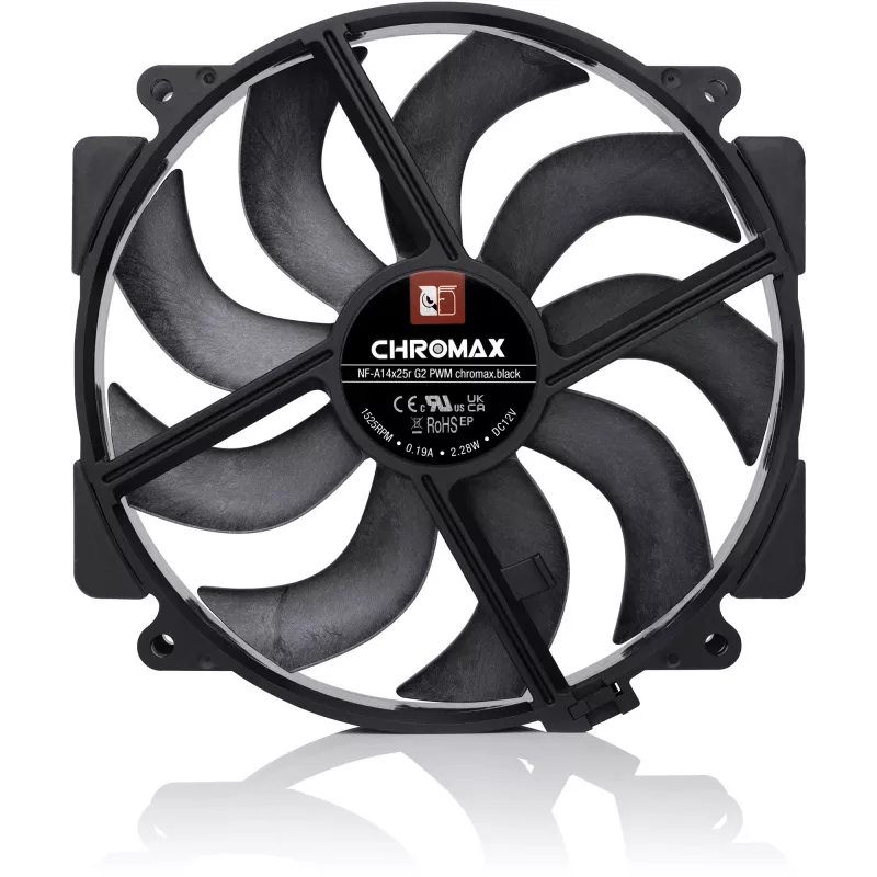 Noctua NF-A14x25r G2 PWM chromax.negro ventilador de 140 mm