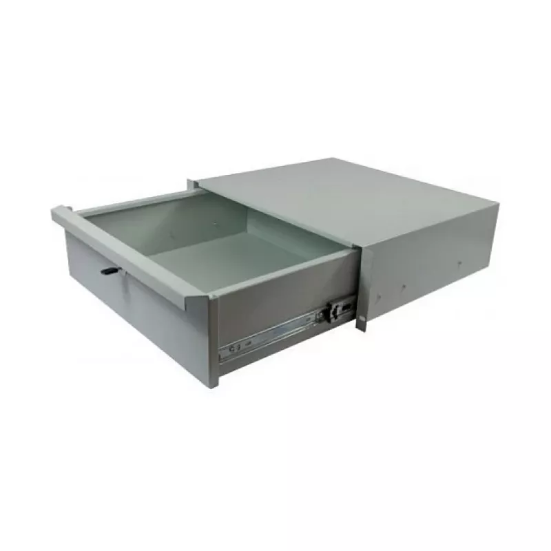 ALL-S0002060, unidad de cajones, gris, metal, 3U, 19 pulgadas, 440 mm